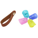 1set Classic Guitar Bass Leather Guitar Strap Holder Button Stringed For  ME