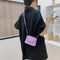 Women Mini Totes PU Solid Shoulder Money Bag Messenger Handbags (Purple)