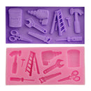 Silicone DIY Novelty Electrician Hardware Tools Fondant Cake Molds Cupcake