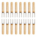 16 Pcs Set 304 Stainless Steel Corn Barbecue Holders Fork Bbq Portable Beef