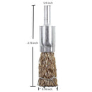 15 Pack Brass Coated Wire Brush Wheel & Cup Brush Set with 1/4-Inch Shank,