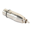 2pcs 3-Pin XLR Female to RCA Male Plug Audio Cable Cord Microphone Adapter