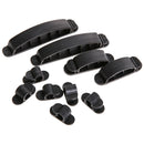 10Pcs Cable Cord Wire Line Organizer Plastic Clips Ties Fixer Holder Black