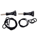 60cm Safety Stainless Steel Lanyard Tether +Screw for Go Pro HERO 5 4 Session 3c