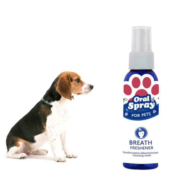 Pet oral cleanser 60ml Mouth Spray Dog Puppy Fresh Breathing Useful Dental P1I6