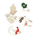 20x Alloy Enamel Mixed Christmas Charms Pendant Decor Crafts DIY Making Jewelry