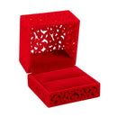 Hollow Engagement Wedding Jewelry Box Holder Display Gift Ring box Red