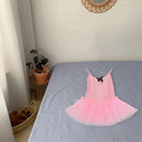 Girl Ballet Dance Dress Gymnastic Leotard Straps Tutu 7-8 Yrs (Pink) E7R5