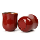 Japanese Wooden Milk Beer Mug Souvenir Tea Beer Cup Mug Drink Tankard Red