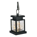 Outdoor Garden Solar Powered Hanging LED String Lights Flickering Candle La