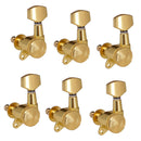1 Set 6L Electric Guitar Tuning Pegs Lock String Iron Golden