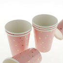 8 Pieces Gilding Star Disposable Paper Cups Birthday Party Tableware Pink