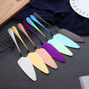 Stainless Steel Pizza Shovel 7 Colors Serrated Edge Cake Server Blade Cutte W5E9