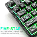 K16 USB Wired Rainbow LED Backlit 87 Keys Gaming Keyboard for PC Laptop Gamers