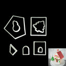 8pcs Christmas House Plastic Fondant Cookie Cutter Mold DIY Cake Decorating JR
