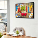 5D DIY Full Round Diamond Painting Family Cross Stitch Art Craft Home Decor A