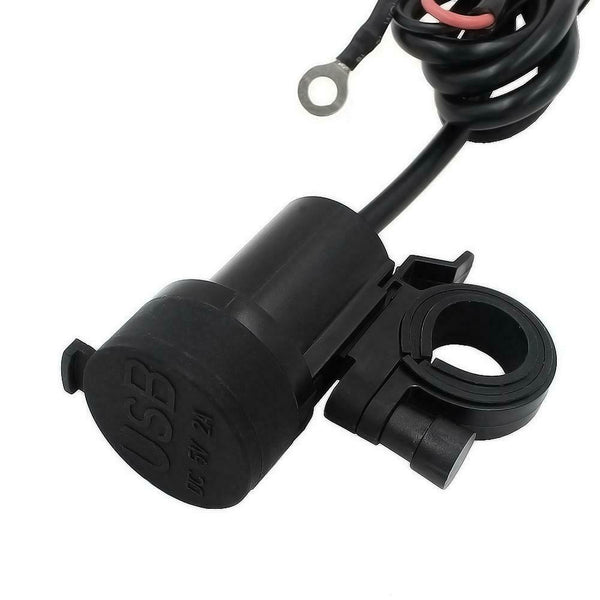 Universal Waterproof 12V Dual USB Motorcycle Car Round Power Socket Charger #gib