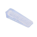 Home Office Clear Plastic Door Wedge Stopper Block 4 Pcs