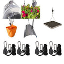 4PC 200cm Rope Ratchet Light Bracket 2 Pairs Adjustable Grow Reflector Pulley