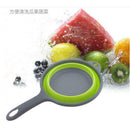 Camping Hiking Collapsible Colander Kitchen Folding Strainer Basket Basin Green