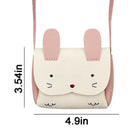Little Girl Purse Cute Rabbit Shoulder Bag Mini Crossbody Satchel(white)