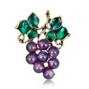 Purple Enamel Grape Brooch Pin Banquet Weddings Party Brooch Gifts Women W FT