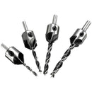 4 pcs HSS countersink wood drill steel Countersink drill Set 5 flute 3mm-6m G1Z6