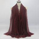 2 Pieces Jewish Elegant Soft Cotton Long Scarf