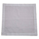White Linen/Cotton Hemstitched Cocktail Napkins Cloth Coasters 55X55CM