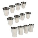 Set of 12Pcs Drinking Cups Shatterproof Tumblers Stainless Steel, Perfect for