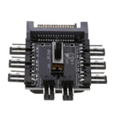 Shelf Adhesive 1 to 8 Channel Hub SATA Power Splitter Design for 12V 3Pin Fan