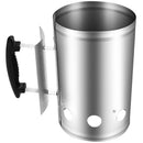 Grill Barbecue Bbq Galvanized Steel Chimney Lighter Basket Outdoor Cooking