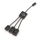 Multifunctional OTG Data Line Tablet Phone Micro usb Hub Splitter OTG Adapt MO