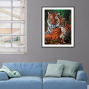 5D DIY Full Round Drill Diamond Painting Tiger Animal Cross Stitch (B934)
