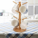 Wood Necklace Display Rack Jewelry Hanger Bracelet Household Cup Organizer