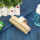Soft Natural Bristle SPA Brush Wooden Bath Shower Brush Skin Body Massager