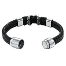 Fashion Rope China Men Bracelet Stainless Steel Leather X for Men Bracelet