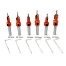 6PCS Tapered Drill Countersink Drill Bit Set Screw Tool Woodworking Chamfer H1W0
