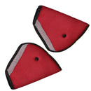 11PCS Car Safety Cover Strap Adjuster Pad Harness Seat Belt Clip Children Red zx