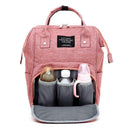 Solid Color Mommy Backpacks Large Maternity Nappy Top-handle Bags (Pink) A