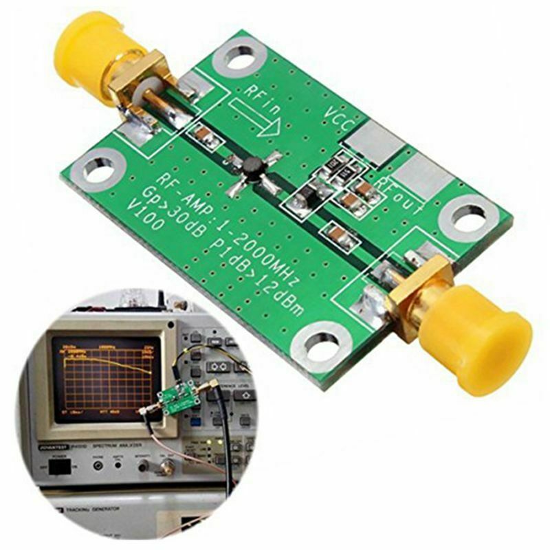 1-2000MHz 2Ghz Low Noise LNA RF Broadband Amplifier Module 30dB HF VHF/UHF J6B4