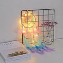 Handmade Dream Catcher Net with Feathers Beads Dreamcatcher Wind Chime Wall