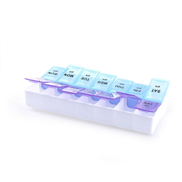 Weekly 7 Day Tablet Pill Box Holder Medicine Storage Organizer Case Container FT