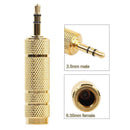Microphone 6.35 mm Female to 3.5 mm Male Audio Connector Adapter Plug