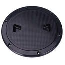 Marine Boat RV Black 6" Plastic Access Hatch Cover Lid Screw Out Deck Plate