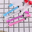 1x Syringe Pen Stationery Ballpoint  Automatic Refillable Ballpen Bullet 38mm LJ