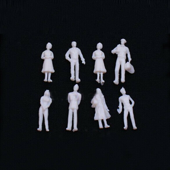 100PCS Figures 1:100 Scaled Models Train Building People for Layout A