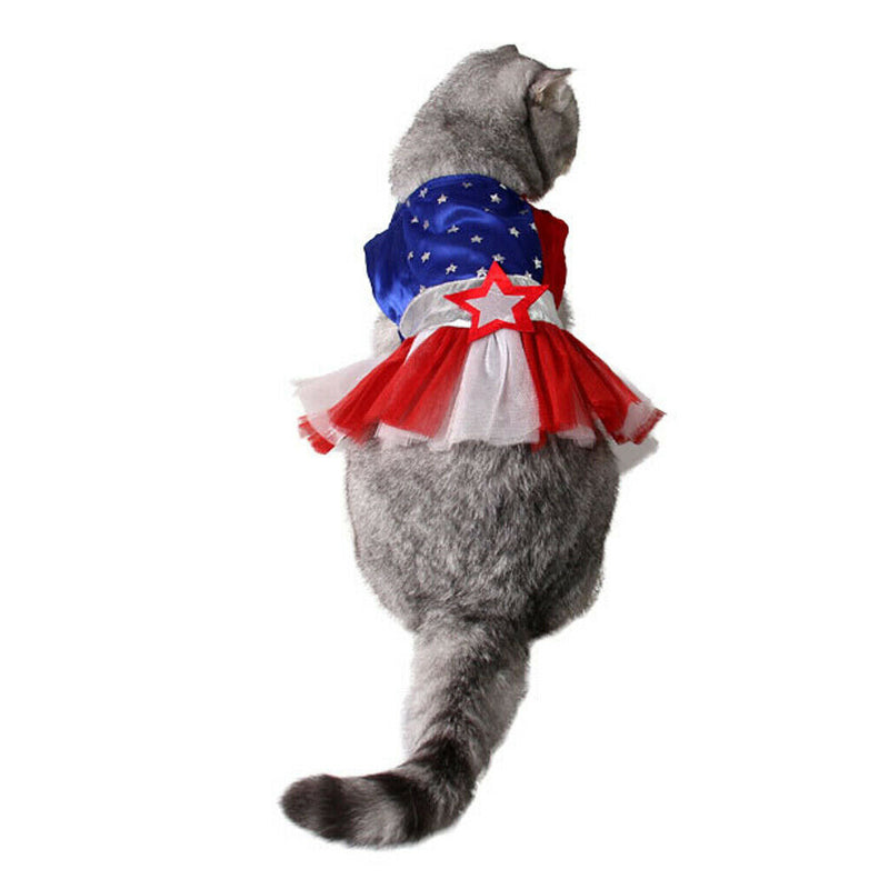 Small Pet Dog Cat Lace Skirt Princess Tutu Dress Summer Clothes Apparel  M