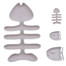 Plastic Reptile Gecko Vivarium Mealworm Feeding Food Dish Bowl Fishbone L