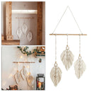 Boho Macrame Wall Hanging Tapestry Leaves Pendant Woven Handmade Home Decor